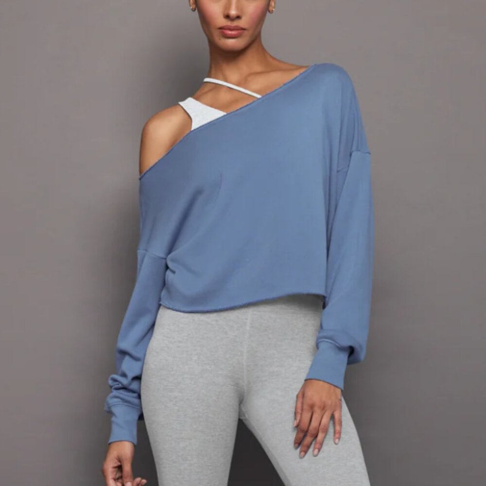 **NWT Carbon38 - Slouchy Knit Sweater in Light Blue| Size Small NWT